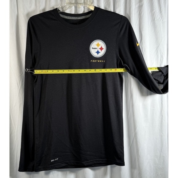 Nike Dri-FIT Pittsburgh Steelers Long Sleeve Shirt Black NFL Onfield S‎ 84-33 - Picture 4 of 11